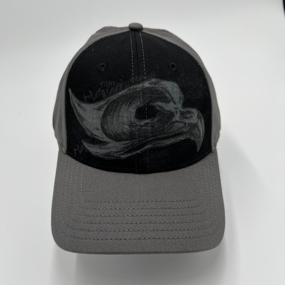 Tony Hawk A-Flex Baseball Cap Black Grey Eagle Graphic Hat S/M New‎ With Tags